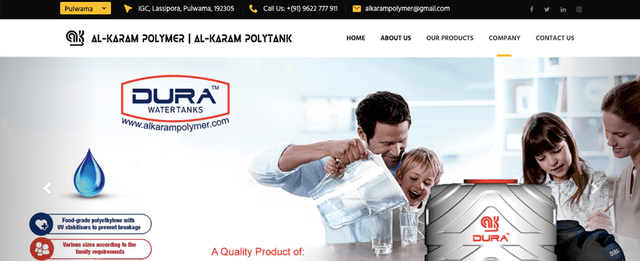 Al Karam Polymer (Single Page Application)